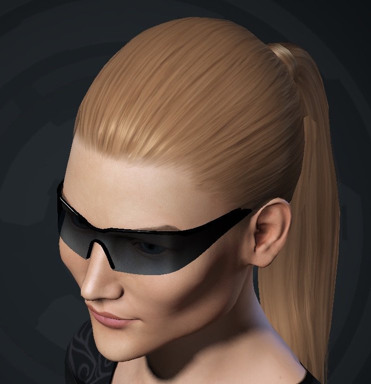 3D virtual model with ultra square jaw - with sun glasses